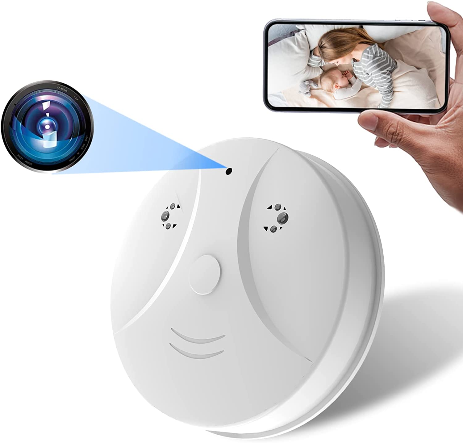 Hidden Camera Smoke Detector 4K WiFi Mini Wireless Camera HD 1080P ...